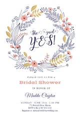 Friendship Wreath - Bridal Shower Invitation